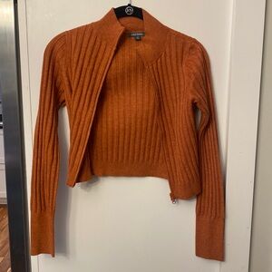 Wild Fable burnt orange zip up cardigan